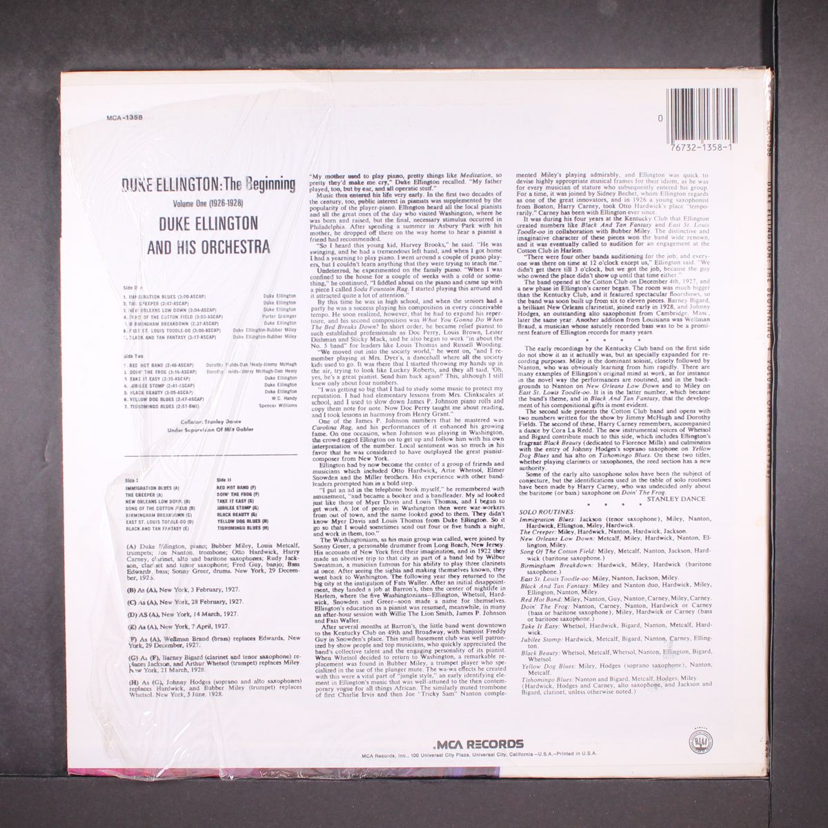 the beginning ('26-28) by DUKE ELLINGTON