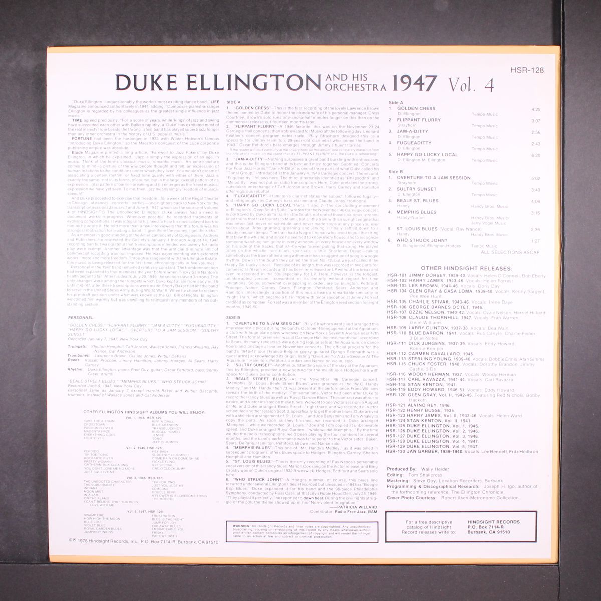 the uncollected 1947, vol. 4 by DUKE ELLINGTON