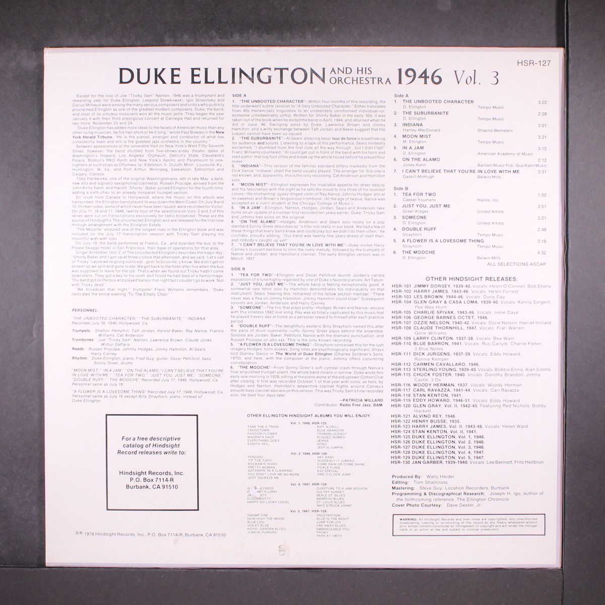 the uncollected, vol. 3 by DUKE ELLINGTON