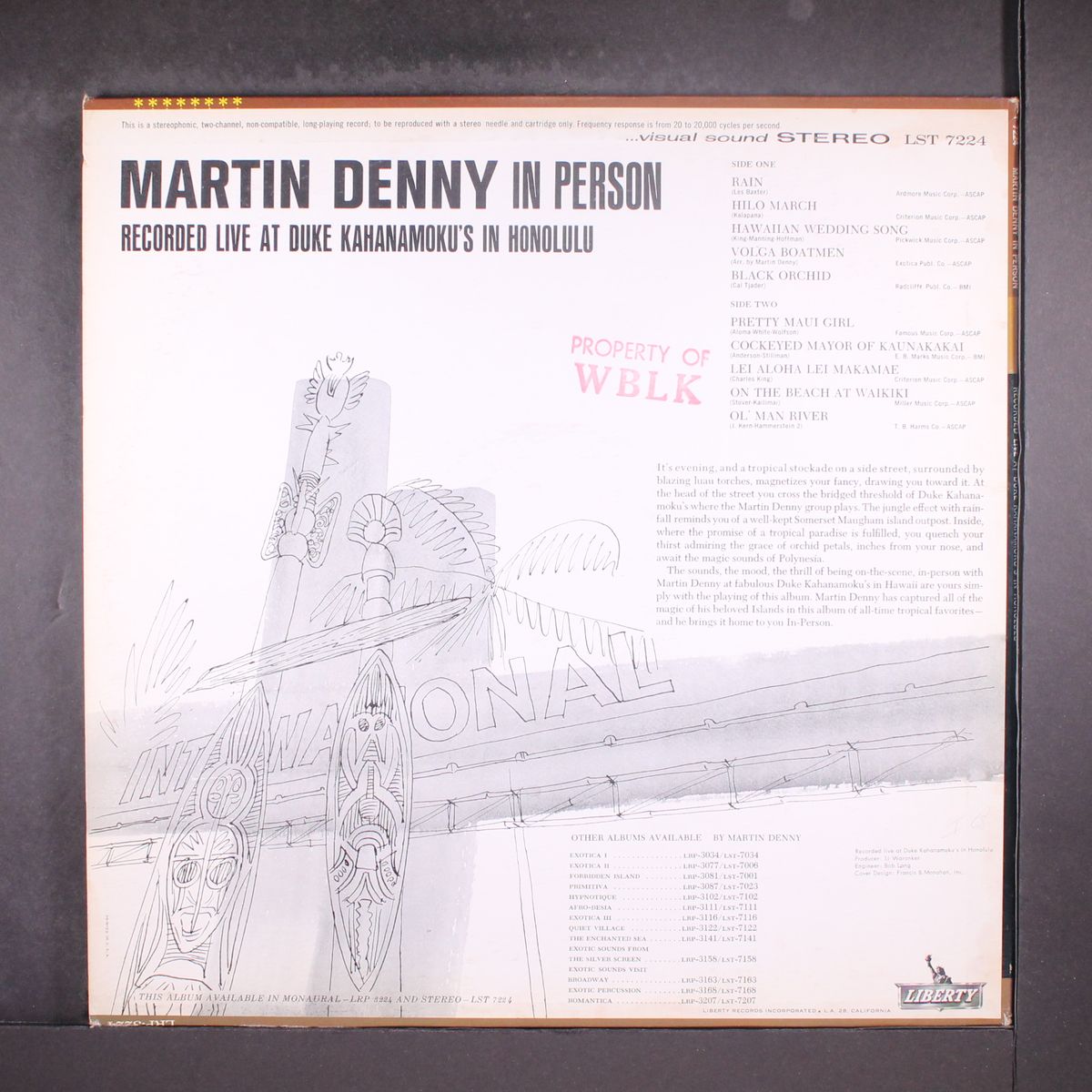 in person by MARTIN DENNY