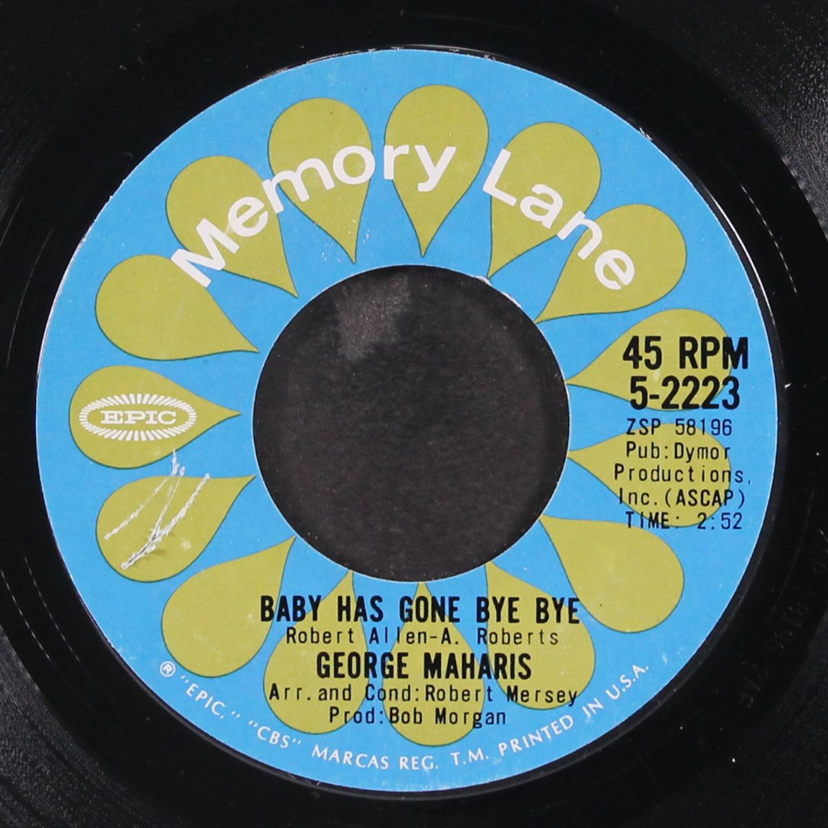 teach me tonight / baby has gone bye bye by GEORGE MAHARIS
