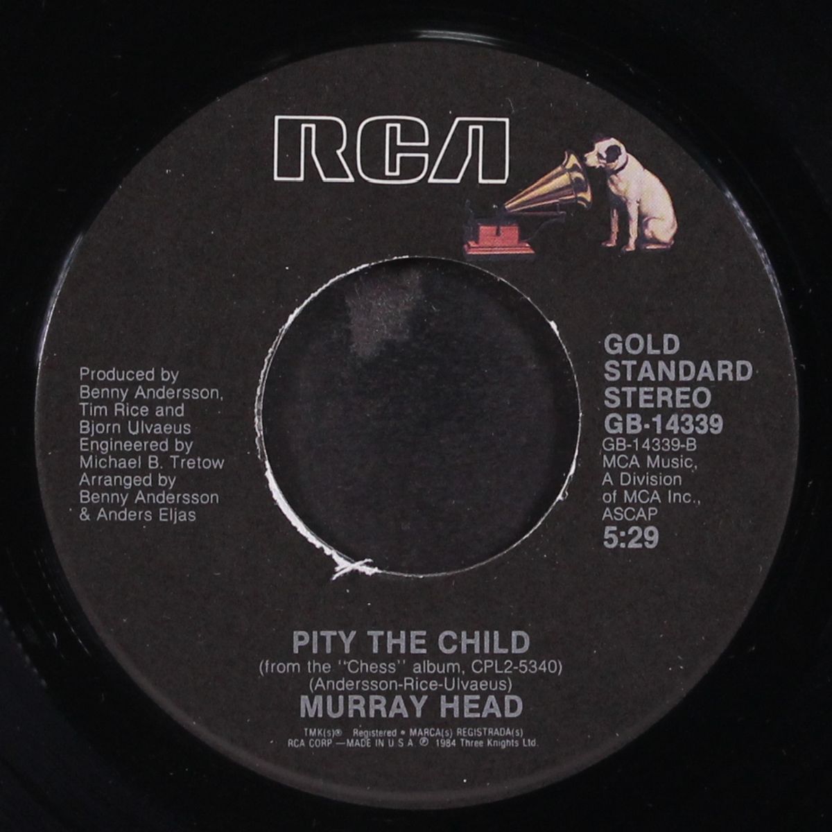 pity the child / one night in bangkok by MURRAY HEAD