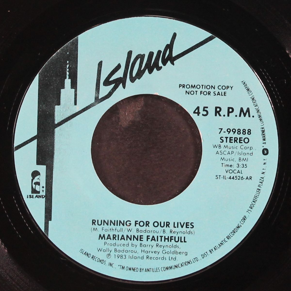 running for our lives / same by MARIANNE FAITHFULL
