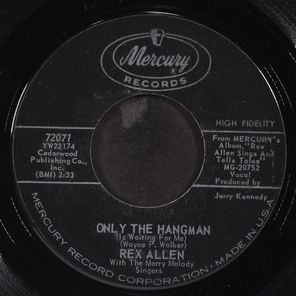 only the hangman by REX ALLEN