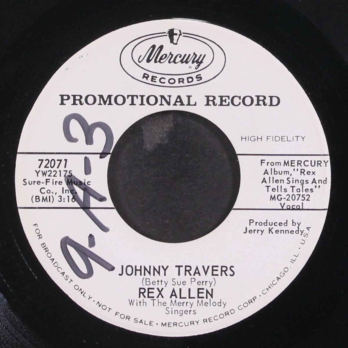 johnny travers by REX ALLEN