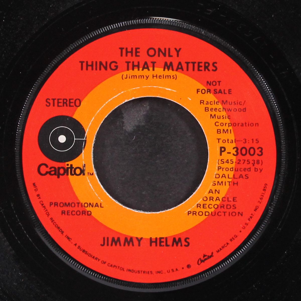 the only thing that matters / just hold my hand and sing by JIMMY HELMS