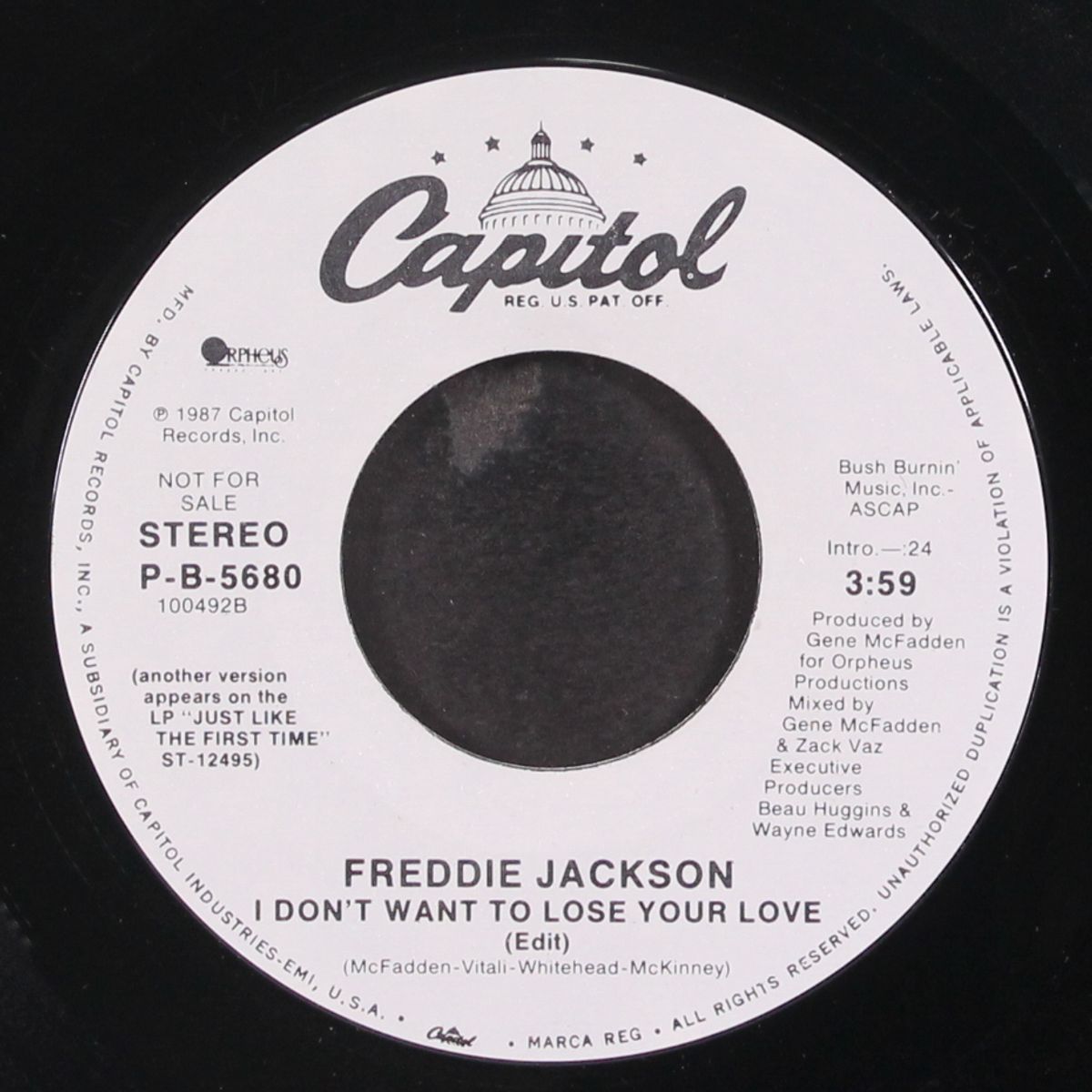 i don't want to lose your love / same by FREDDIE JACKSON