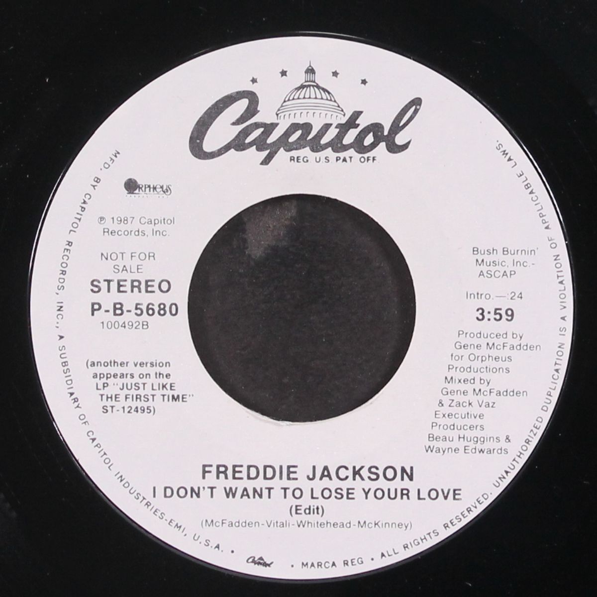 i don't want to lose your love / same by FREDDIE JACKSON