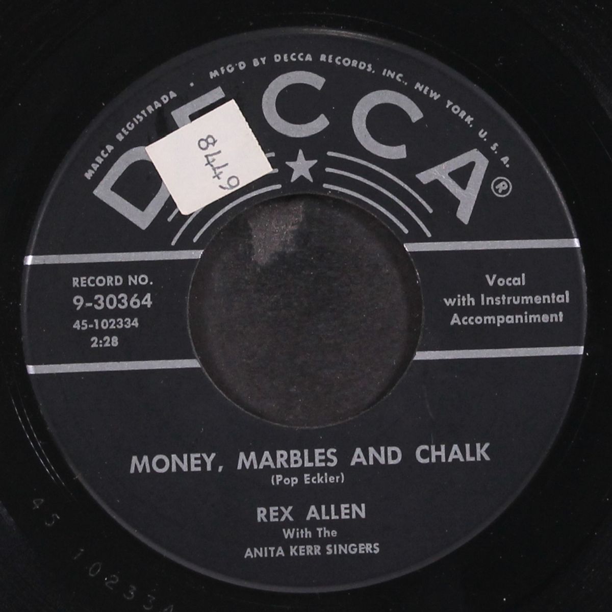flower of san antone / money, marbles and chalk by REX ALLEN