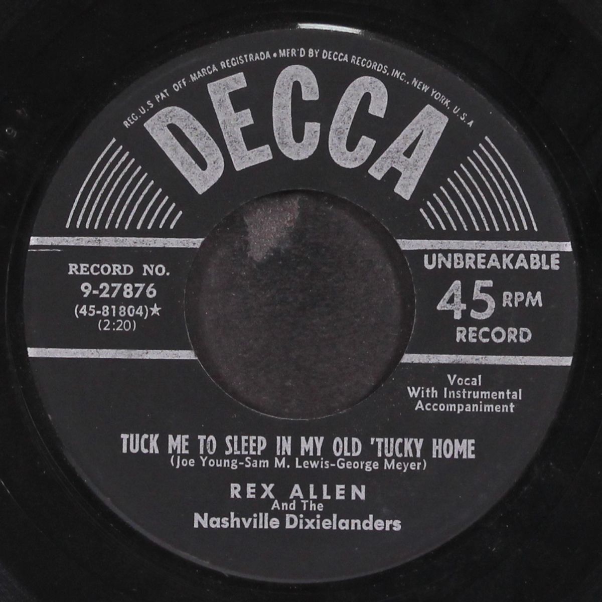 ragtime melody by REX ALLEN
