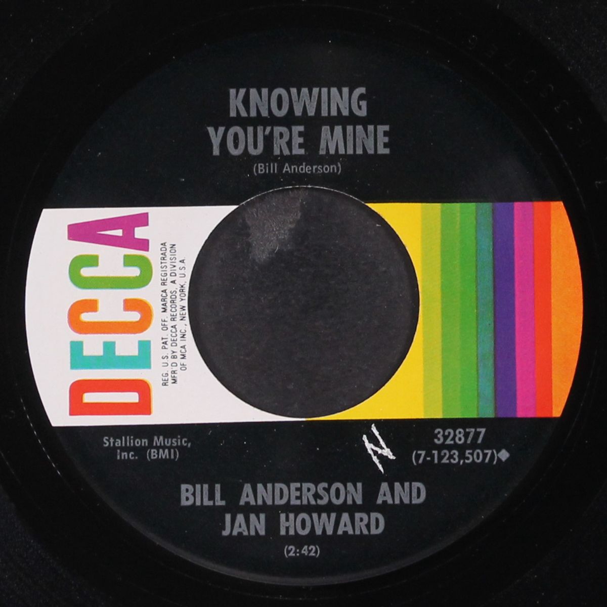knowing you're mine by BILL ANDERSON & JAN HOWARD