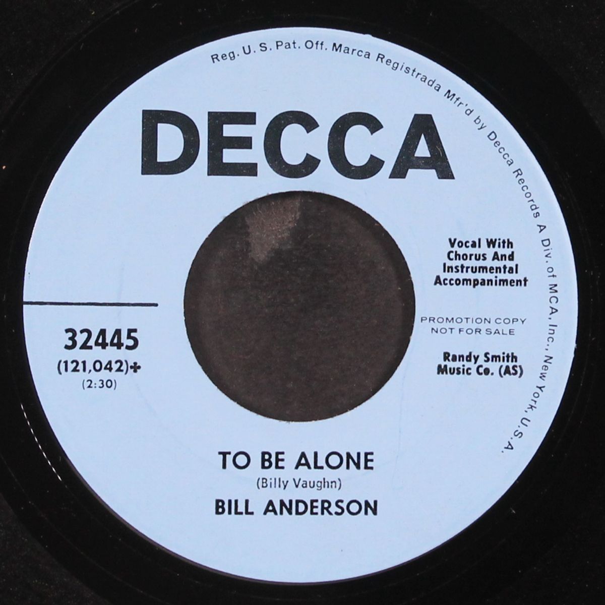 my life / to be alone by BILL ANDERSON