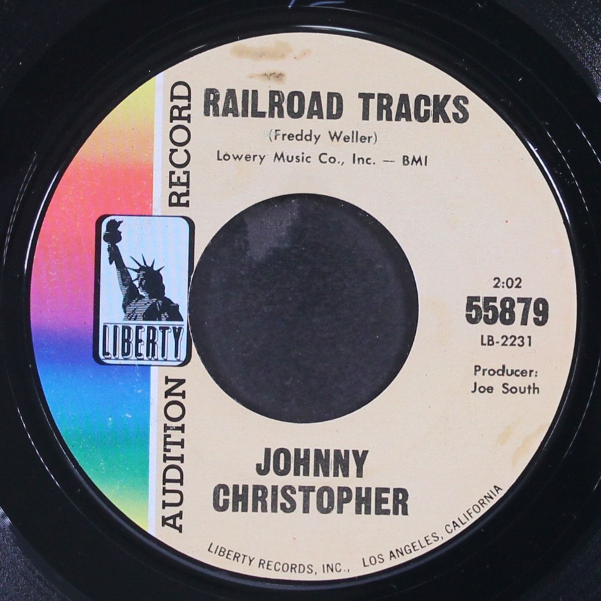 railroad tracks / back in love with you by JOHNNY CHRISTOPHER