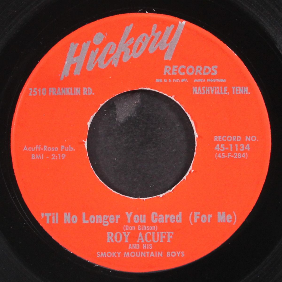 til you no longer cared (for me) by ROY ACUFF