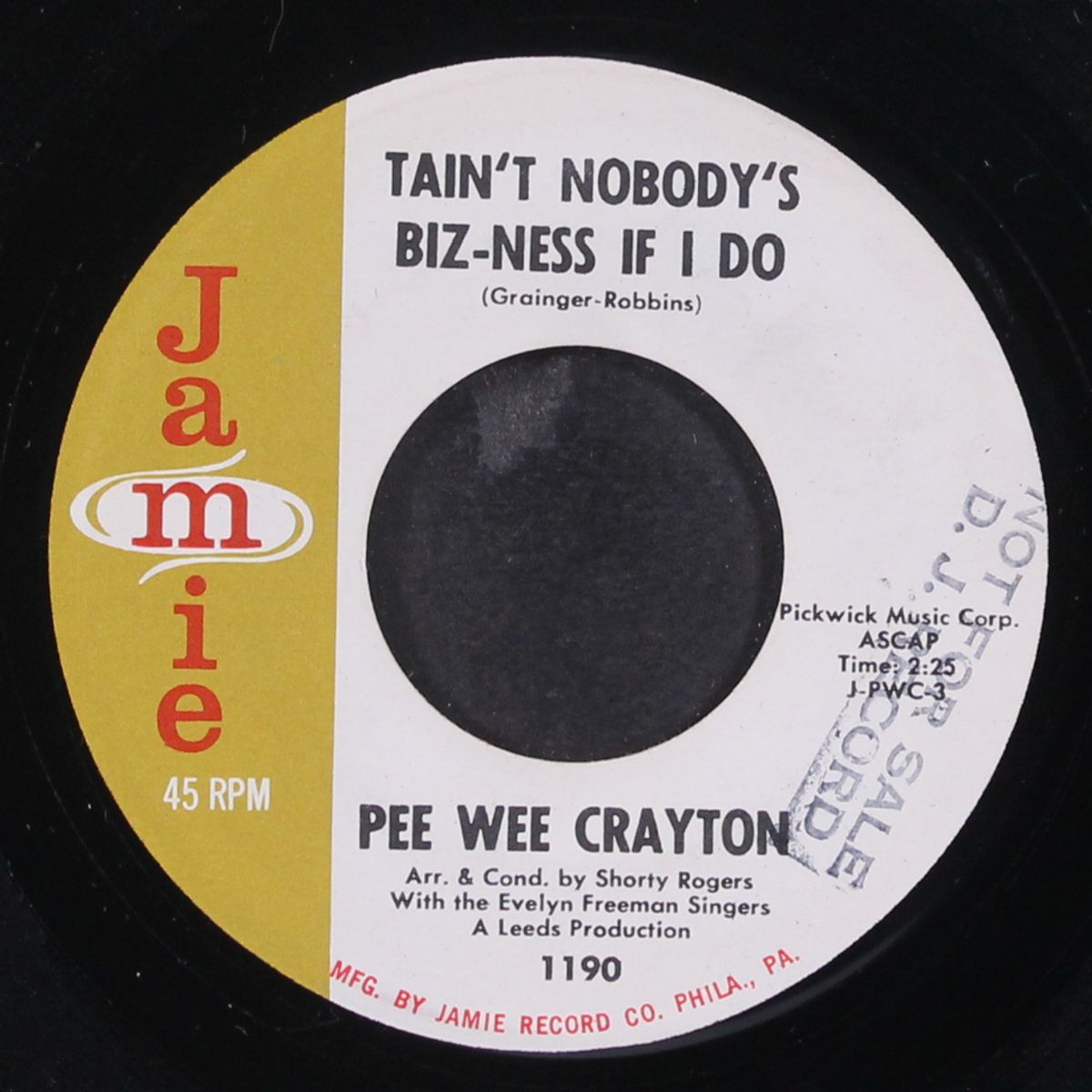 tain't nobody's biz-ness if i do / little bitty things by PEE WEE CRAYTON
