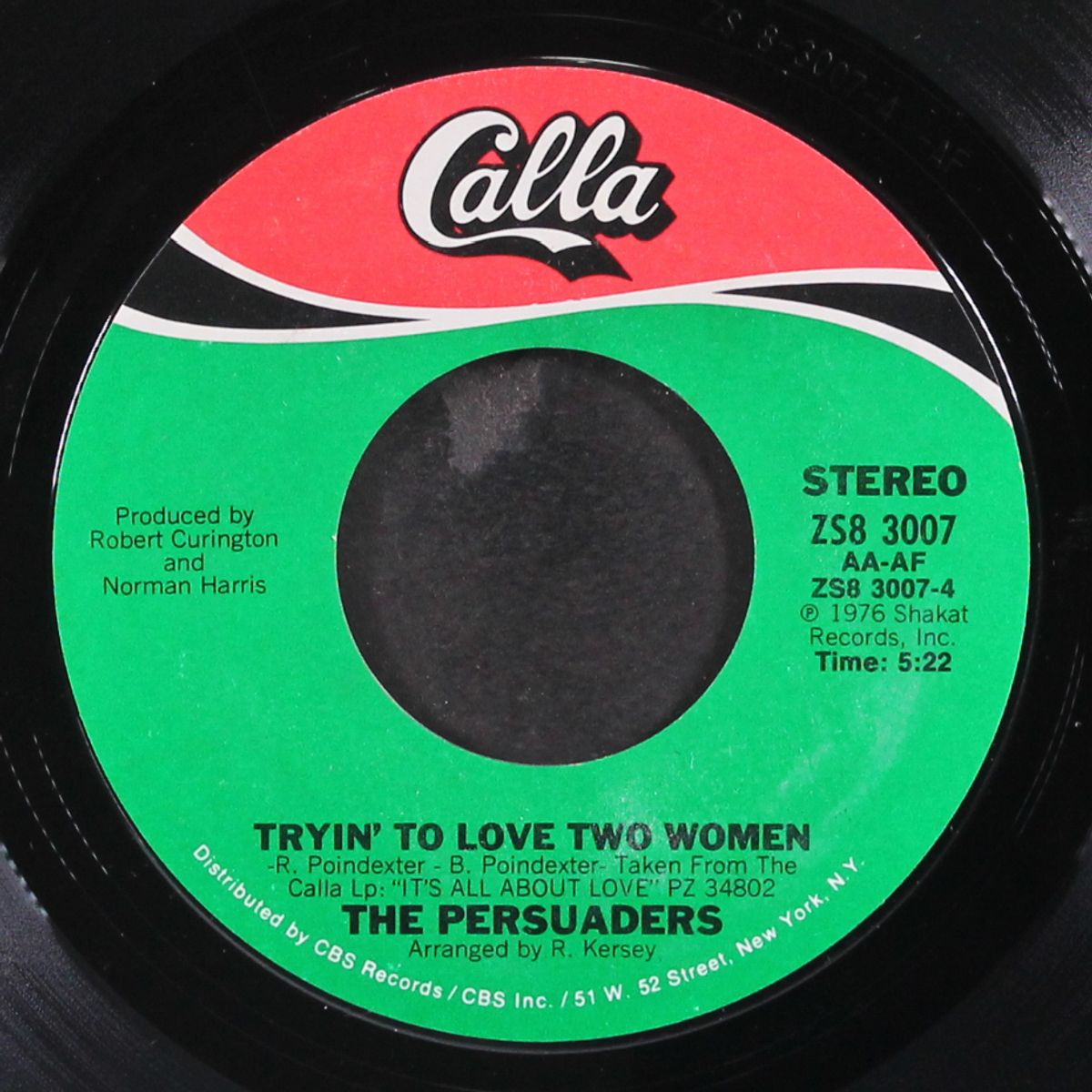 tryin' to love two women / the quickest way out by PERSUADERS