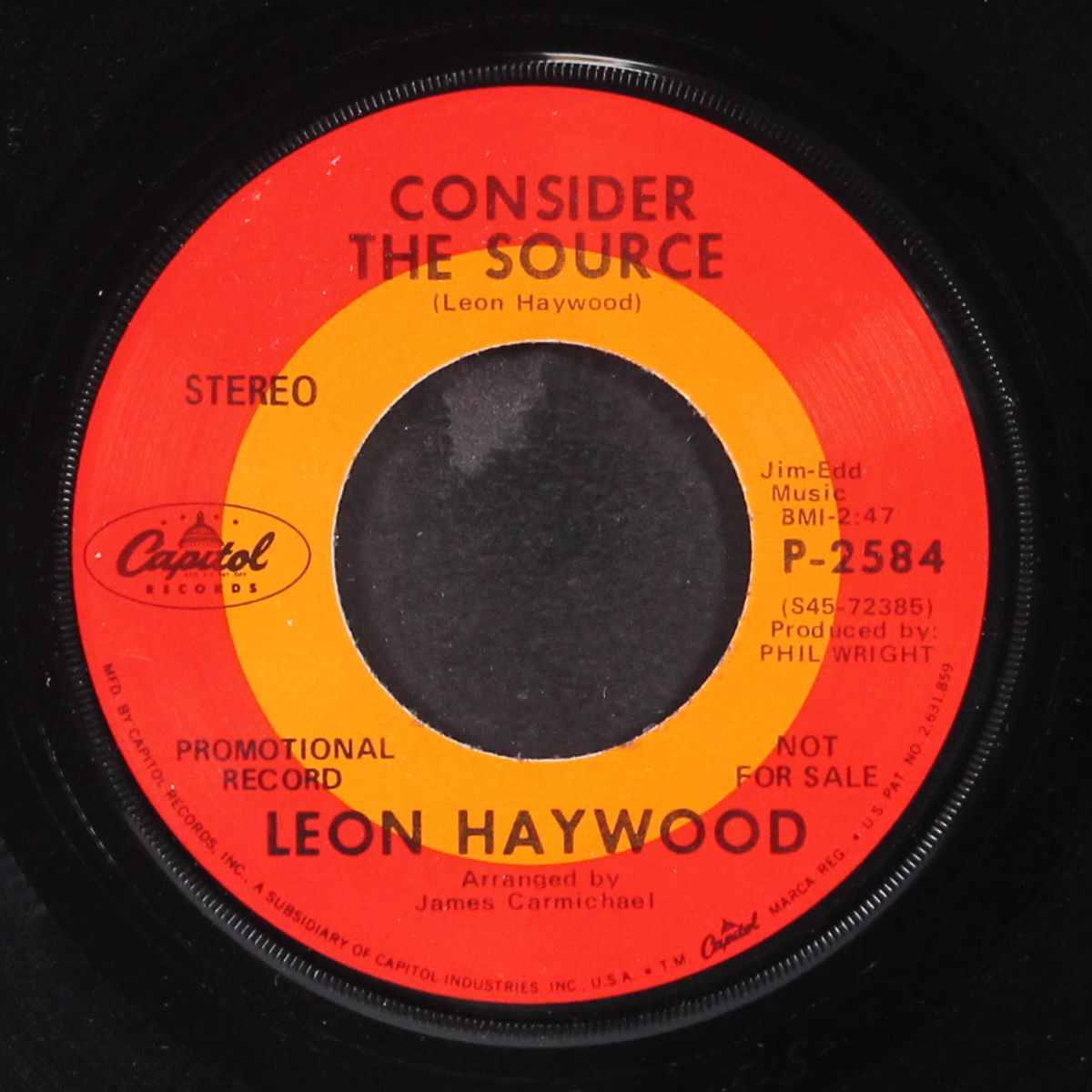 consider the source / just your fool by LEON HAYWOOD