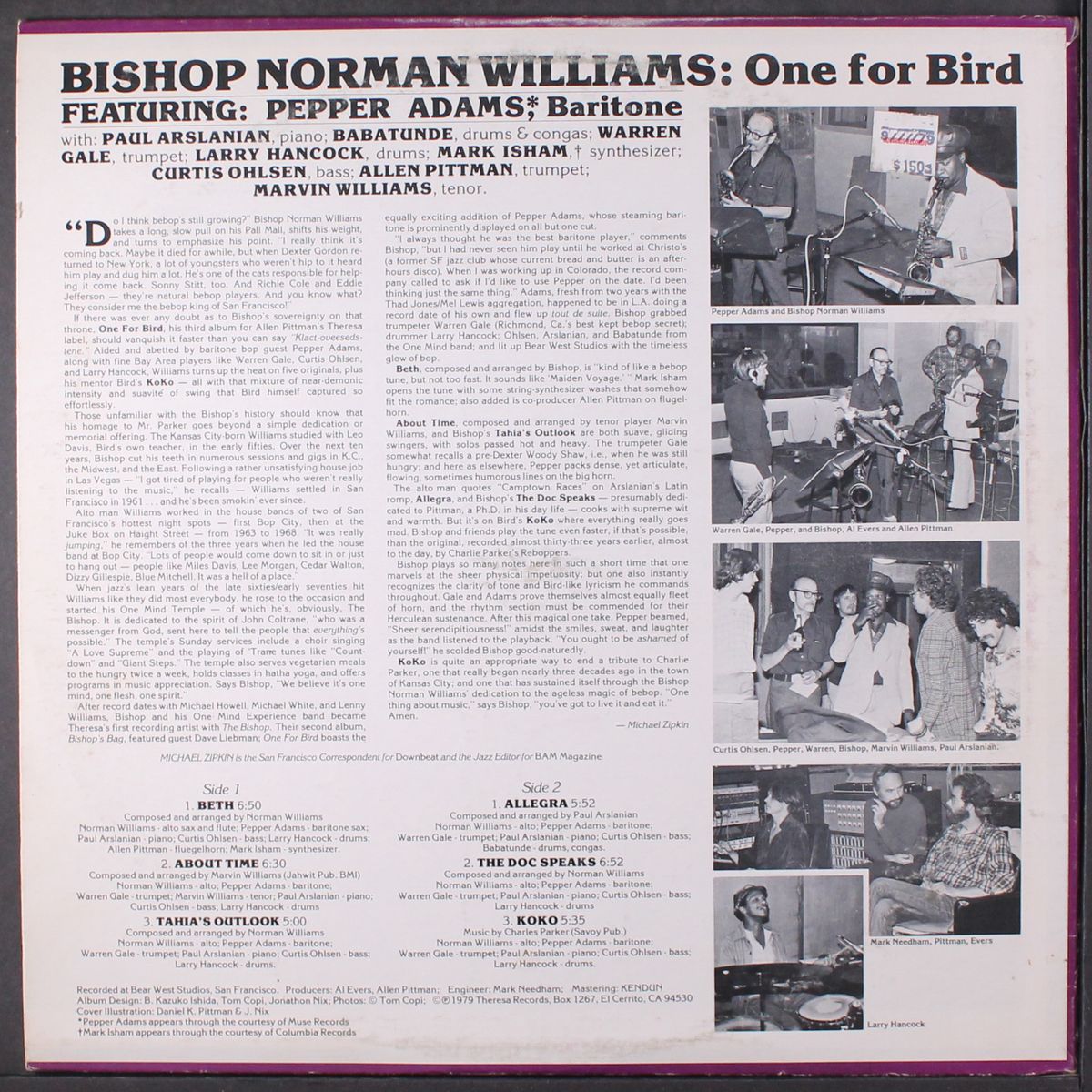 one for bird by BISHOP NORMAN WILLIAMS
