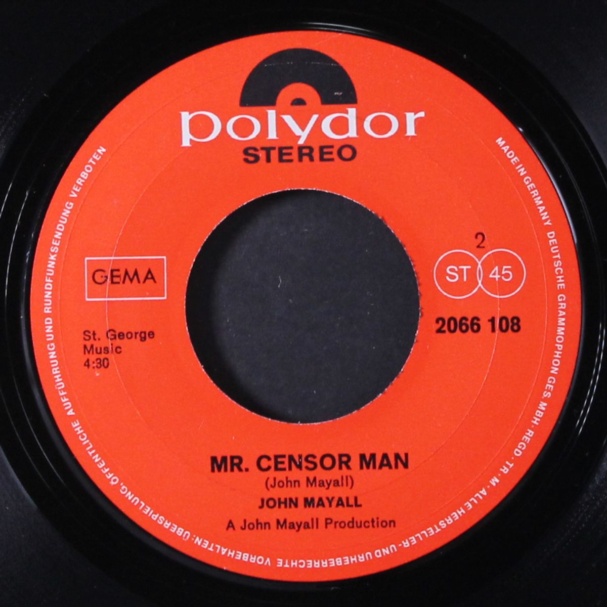dream with me / mr. censor man by JOHN MAYALL