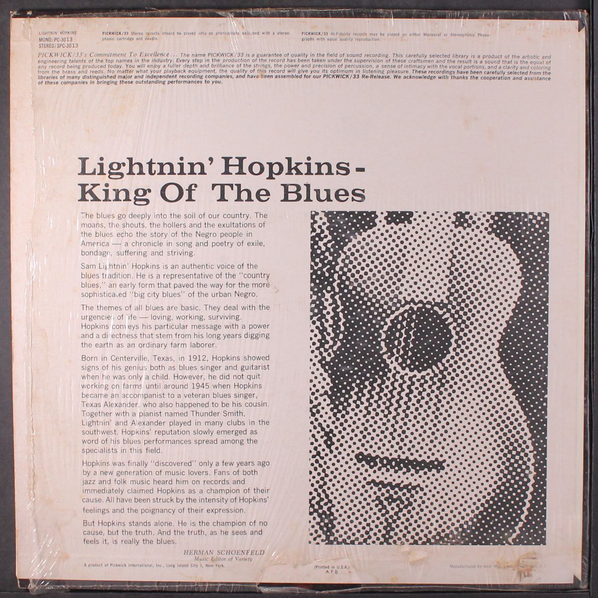 the king of the blues by LIGHTNIN' HOPKINS