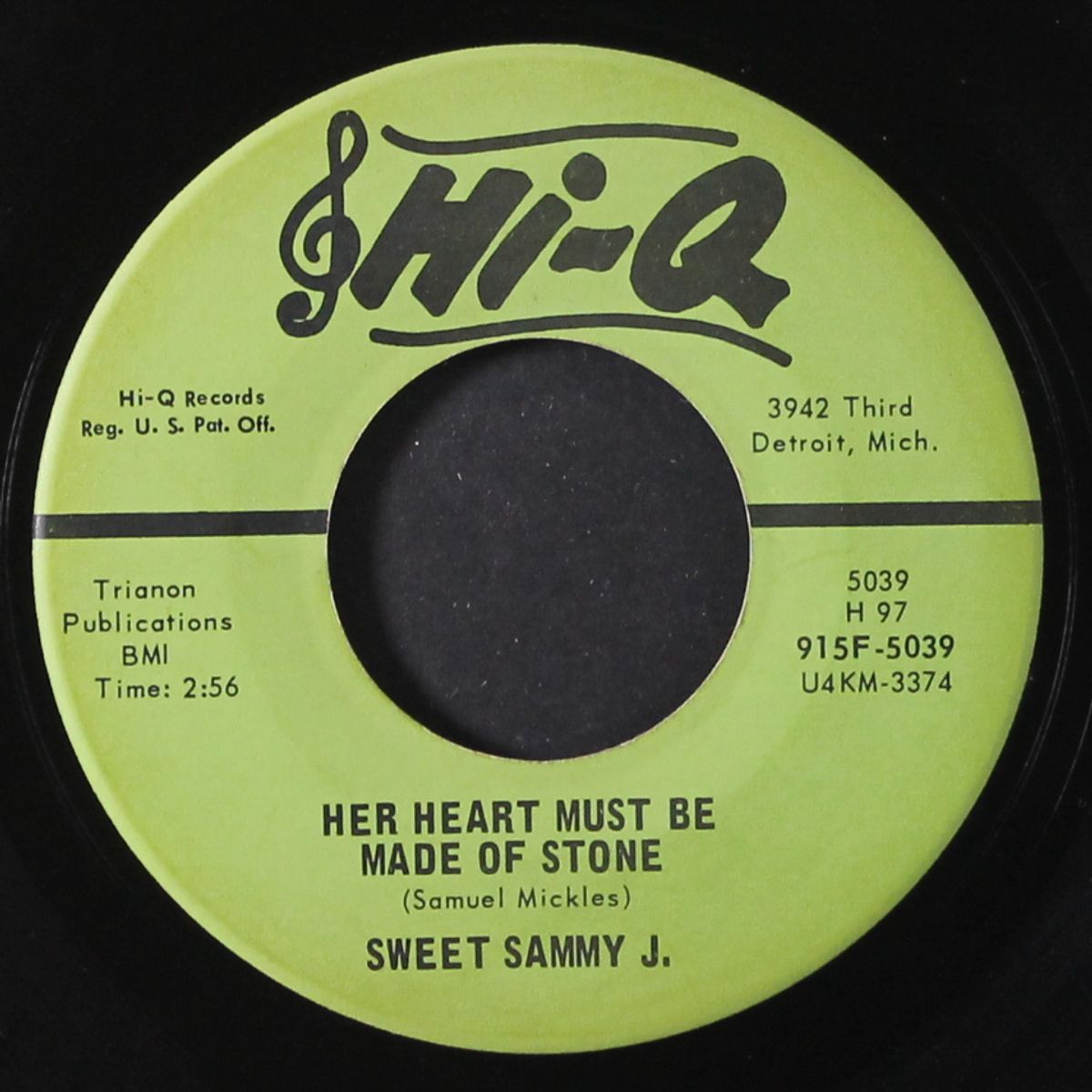 baby, just you and me / her heart must be made of stone by SWEET SAMMY J.