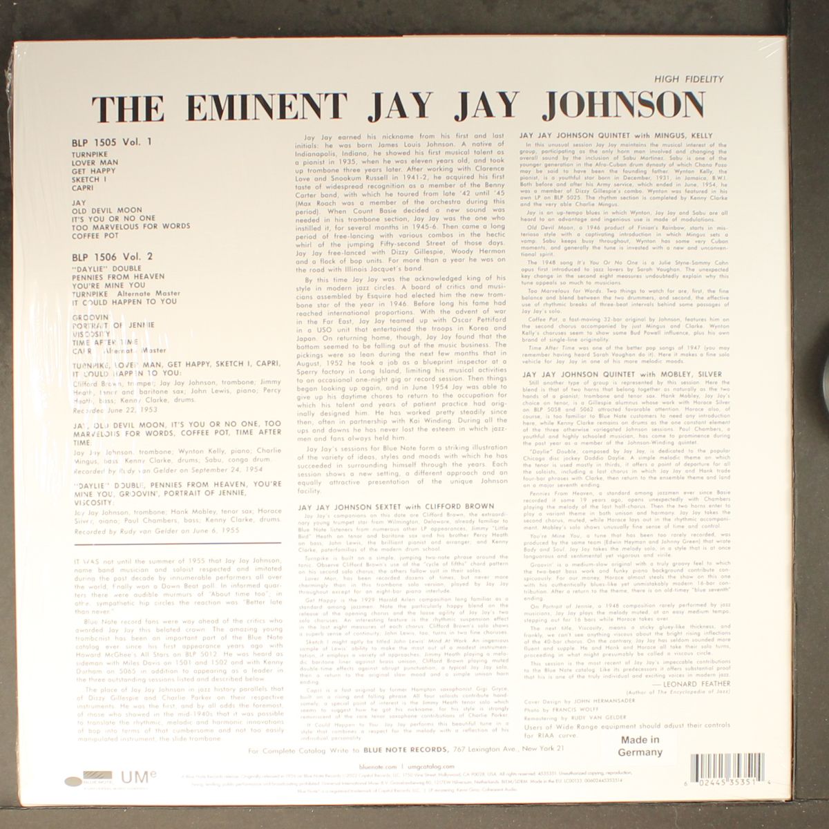 the eminent jay jay johnson vol. 1 by JAY JAY JOHNSON