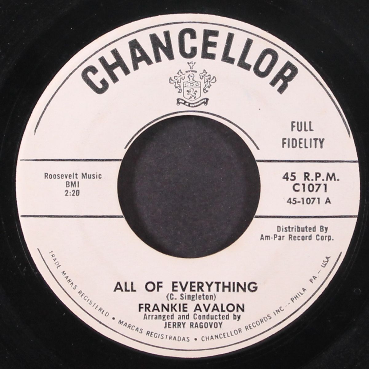 all of everything by FRANKIE AVALON