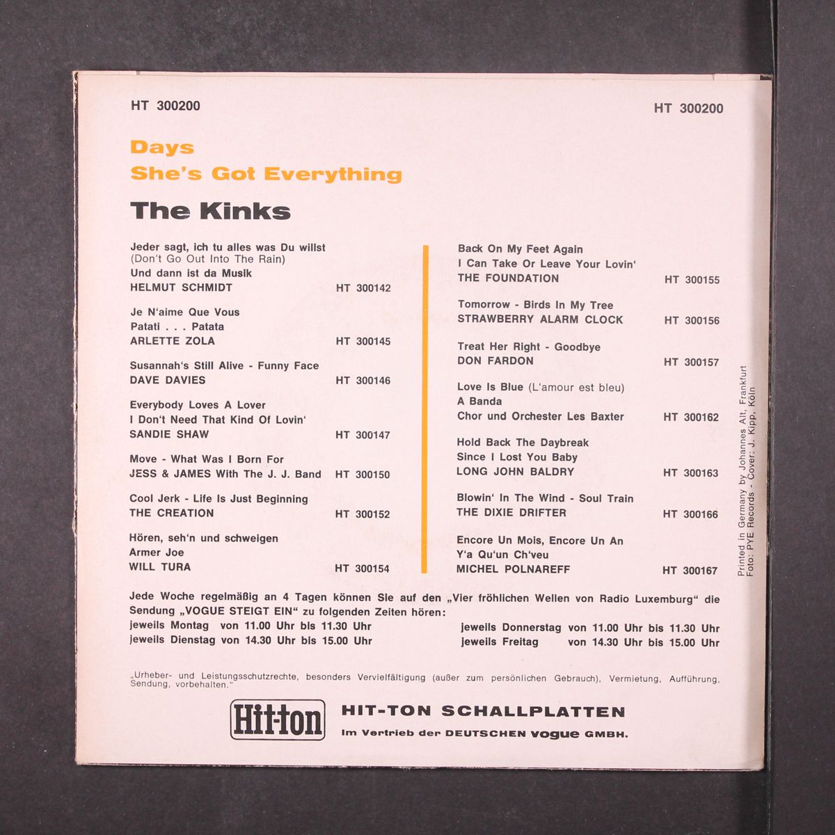 days / she's got everything by KINKS