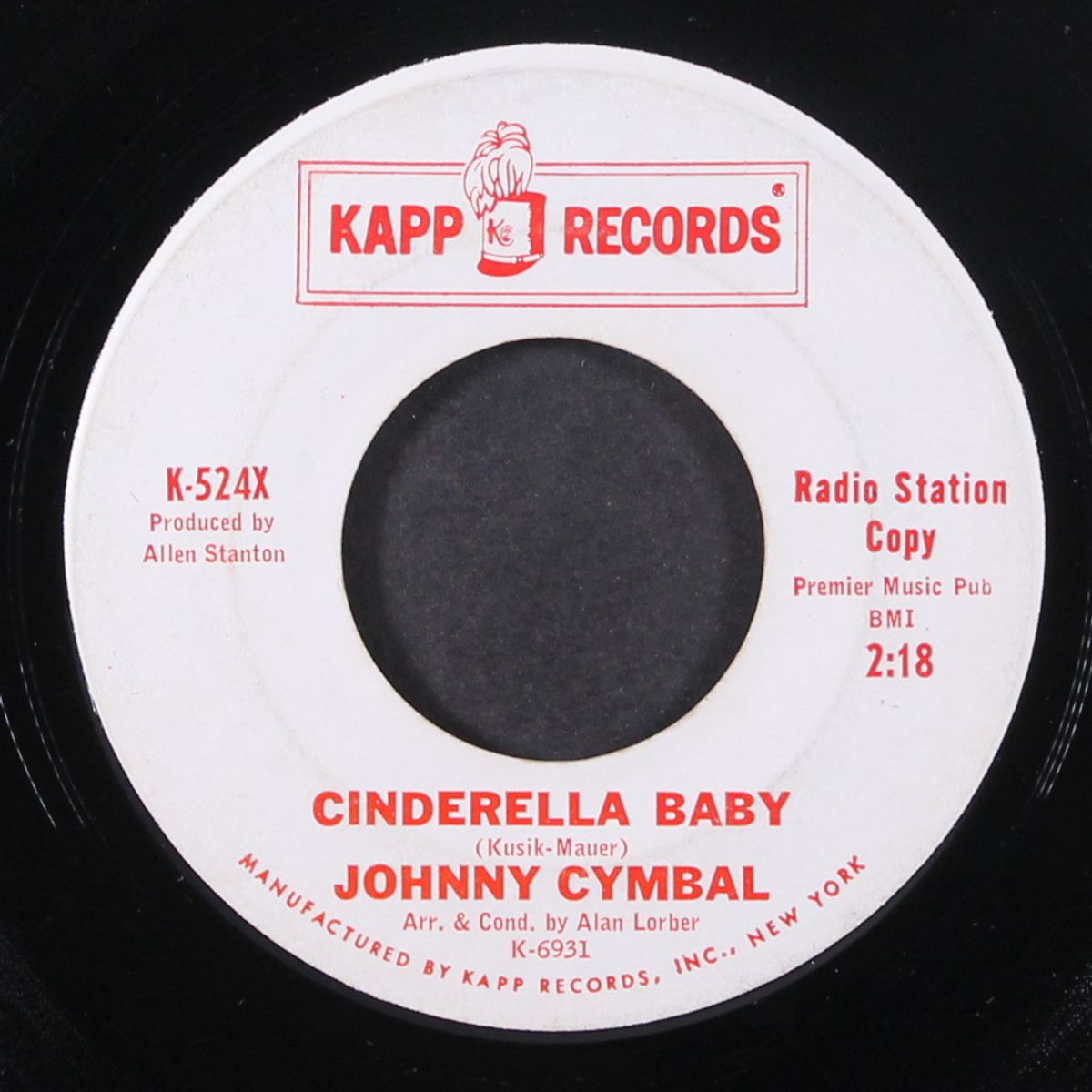 teenage heaven / cinderella baby by JOHNNY CYMBAL