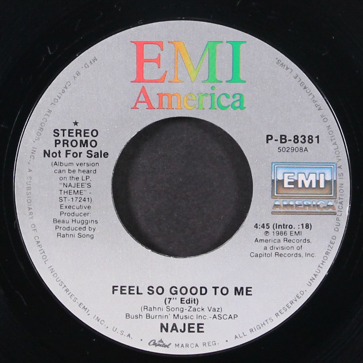 feel so good to be me (7" edit) / same (saxless version) by NAJEE