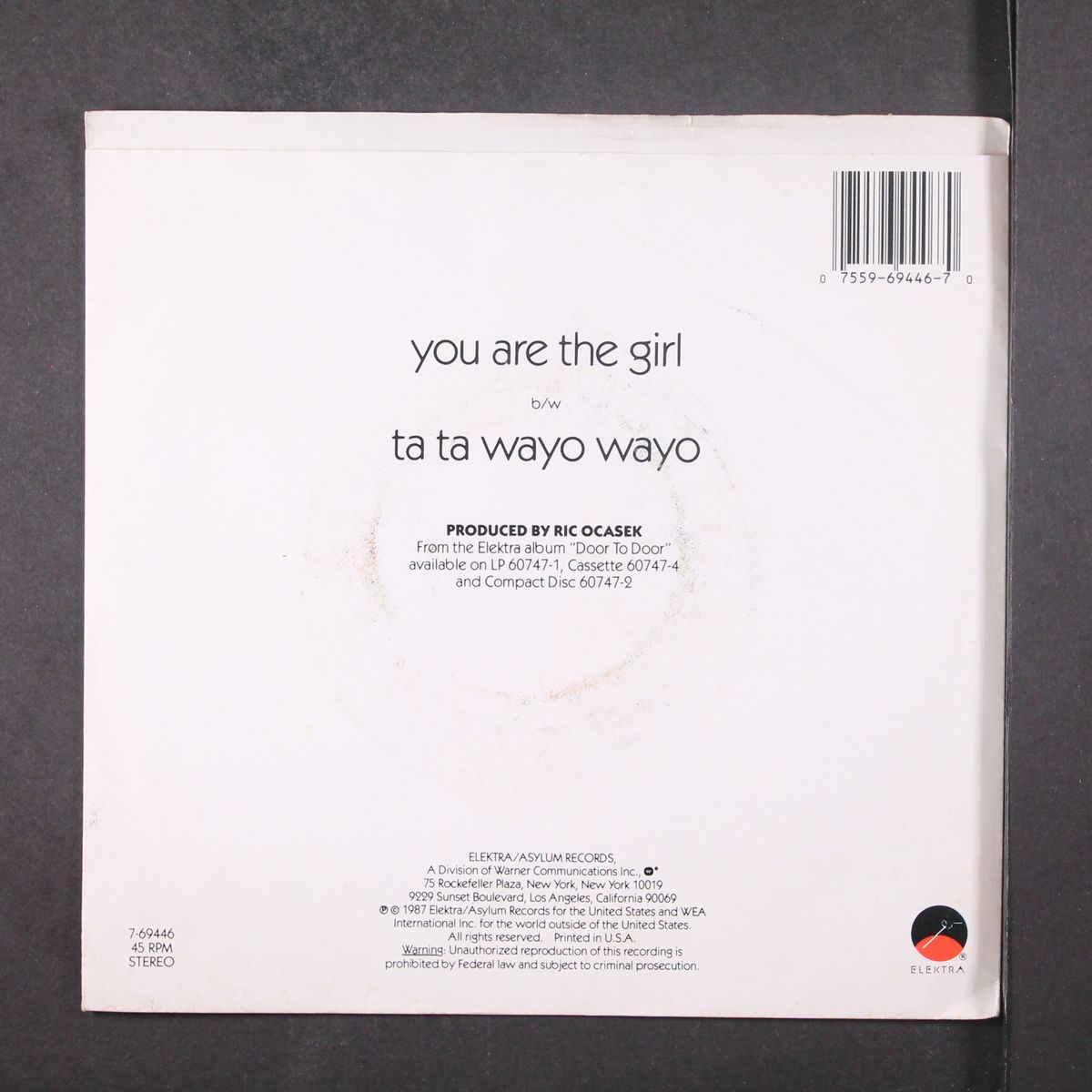 you are the girl / ta ta wayo wayo by CARS