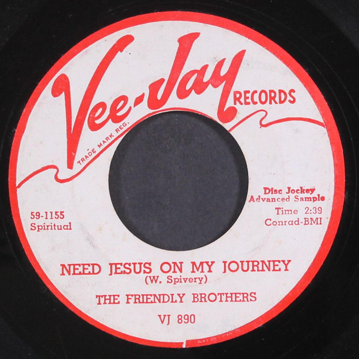 need jesus on my journey / you can't win by FRIENDLY BROTHERS