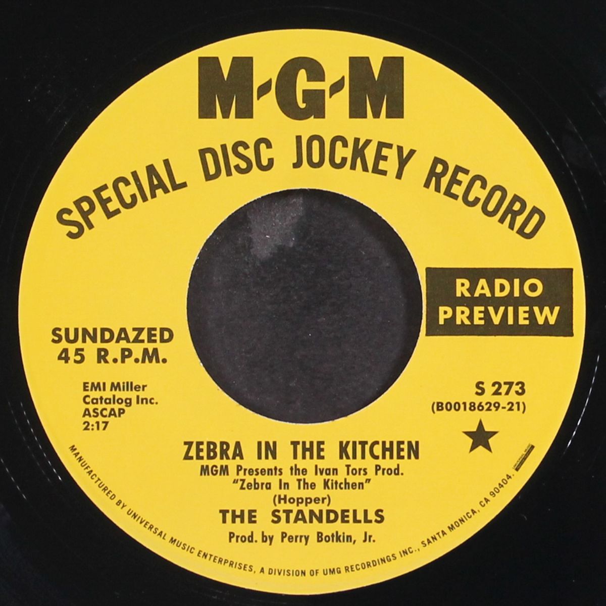 zebra in the kitchen / someday you'll cry by STANDELLS