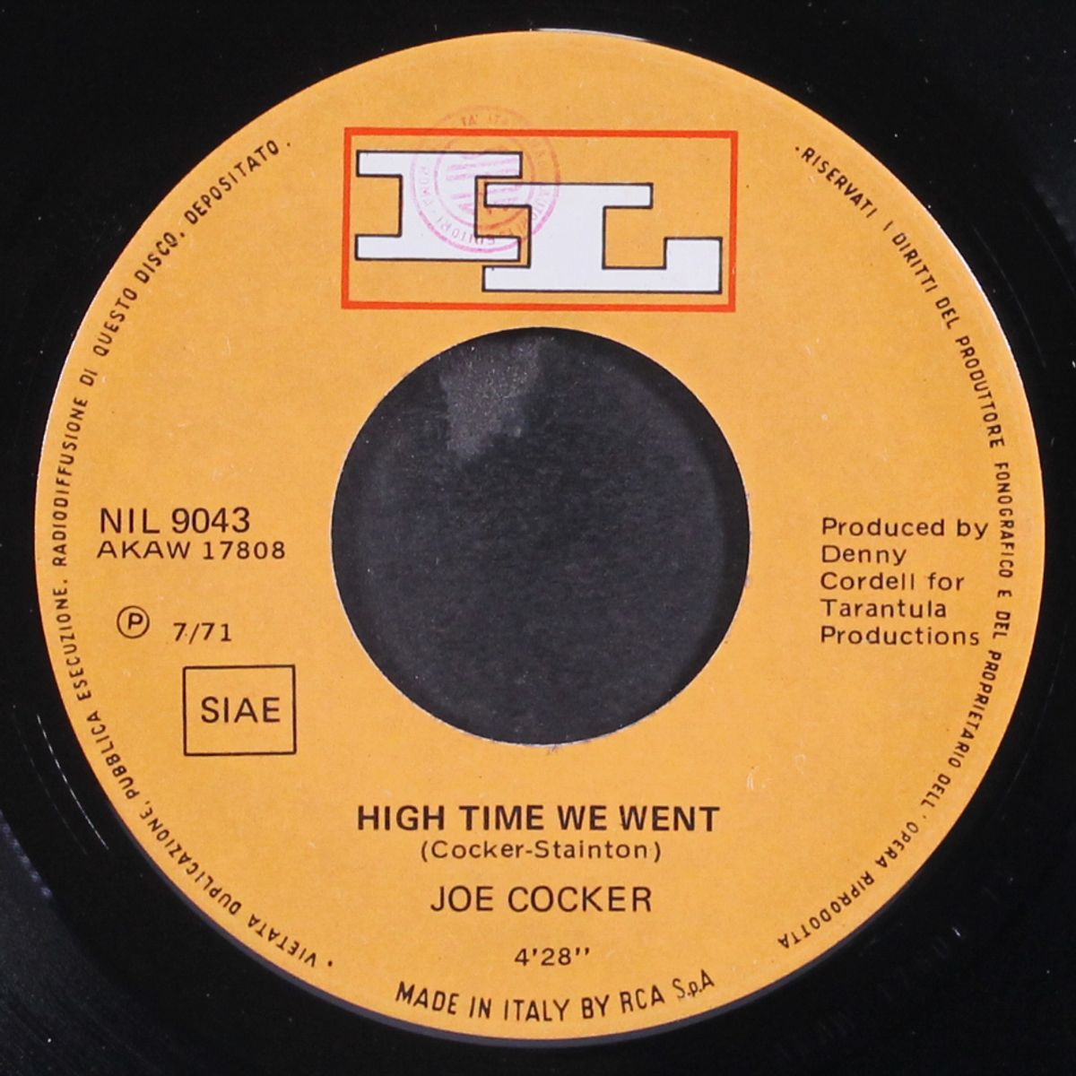 high time we went / black-eyed blues by JOE COCKER