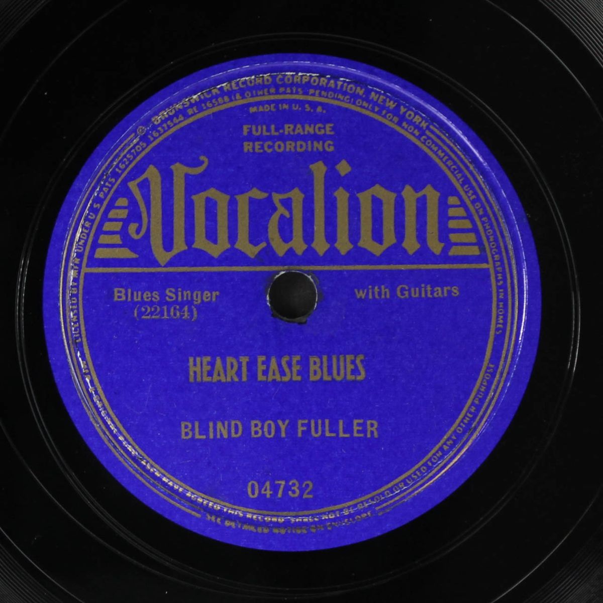 jivin' woman blues / heart ease blues by BLIND BOY FULLER