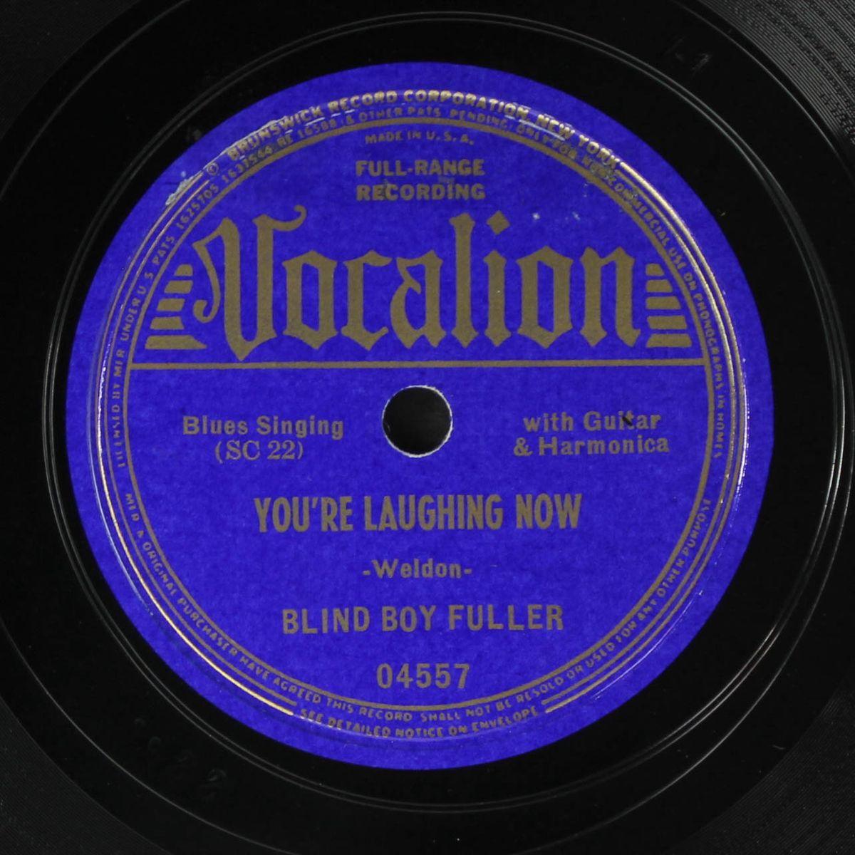 you're laughing now / flyin' airplane blues by BLIND BOY FULLER