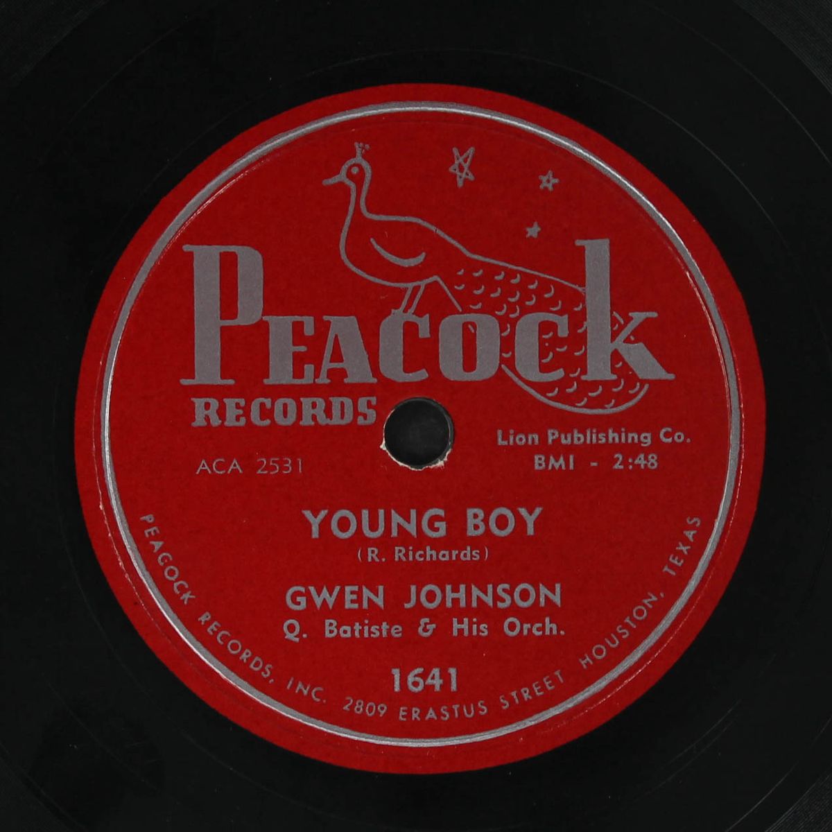 young boy / a trumpet blows away your blues by GWEN JOHNSON