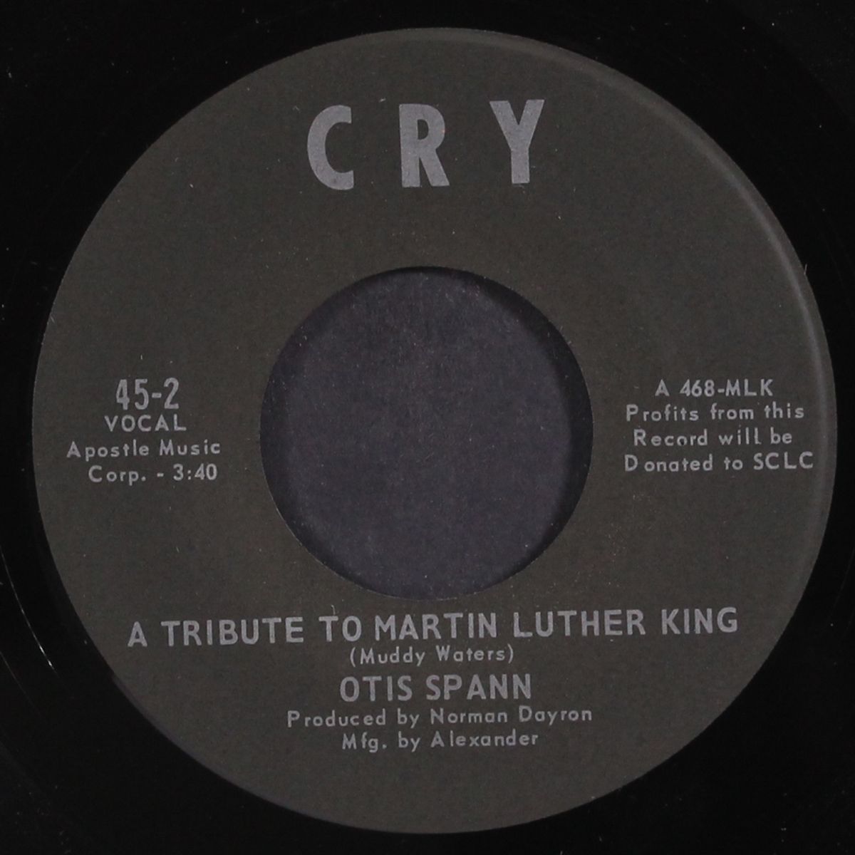 a tribute to martin luther king by OTIS SPANN / MISSISSIPPI BIG JOE WILLIAMS