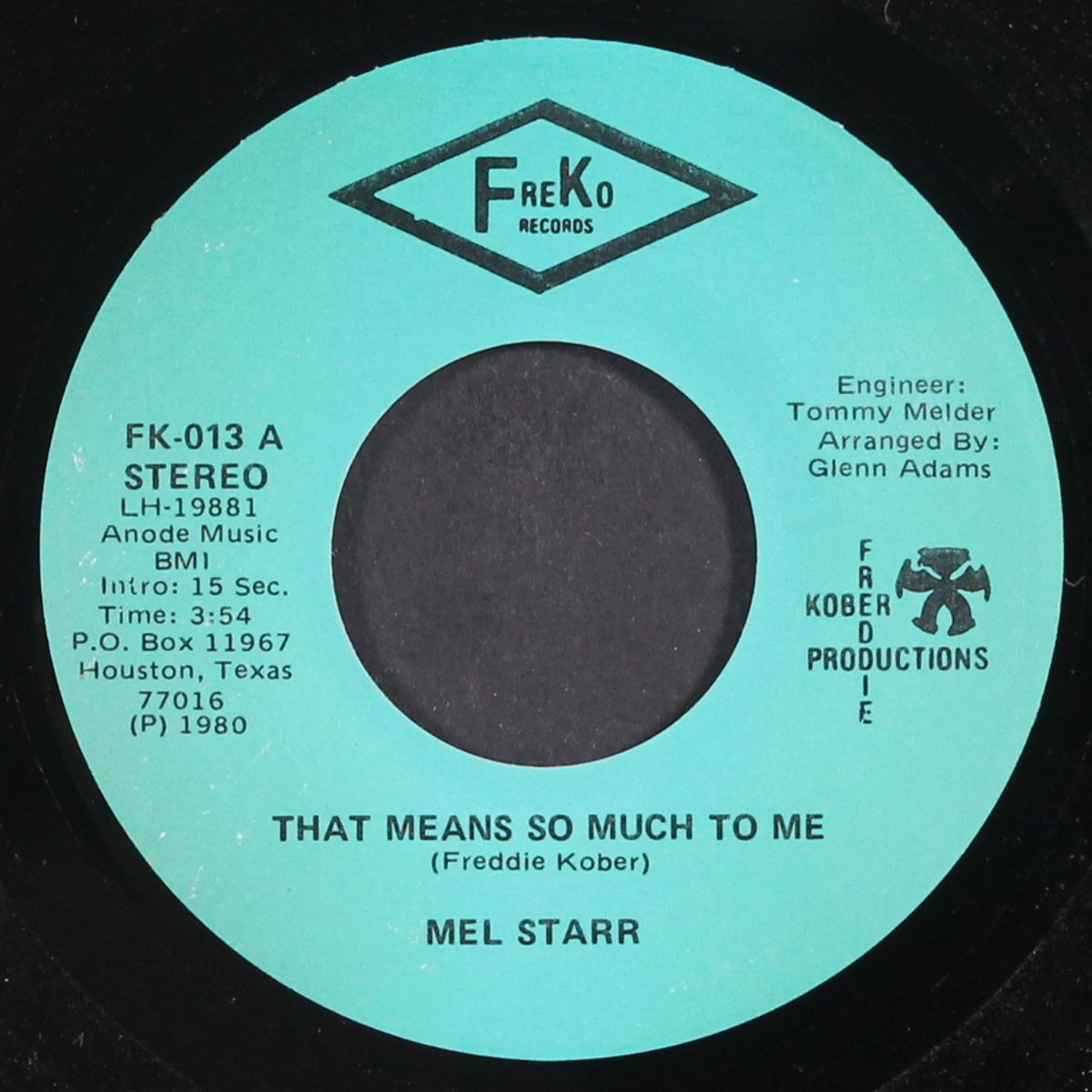 that means so much to me / (i know my baby can) by MEL STARR