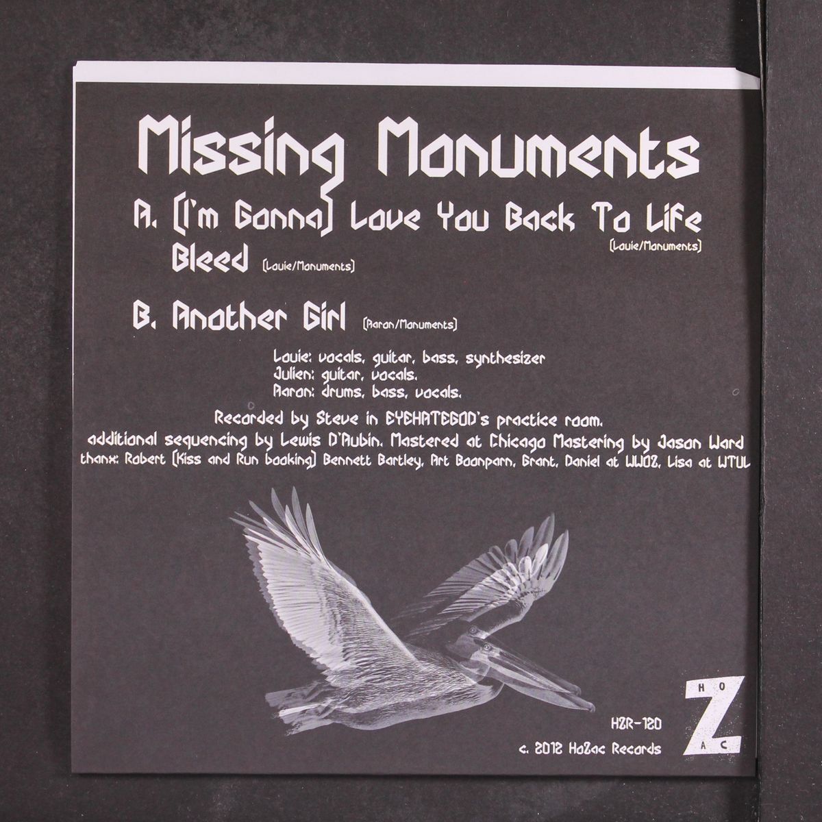 (i'm gonna) love you back to life / bleed / another girl by MISSING MONUMENTS