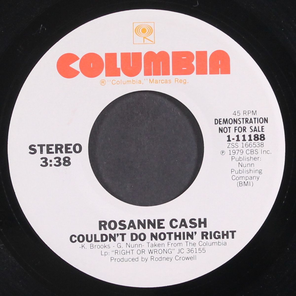 couldn't do nothin' right / same by ROSANNE CASH
