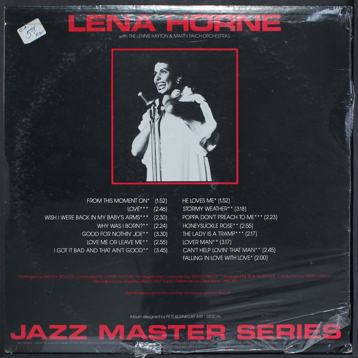 jazz masters series by LENA HORNE