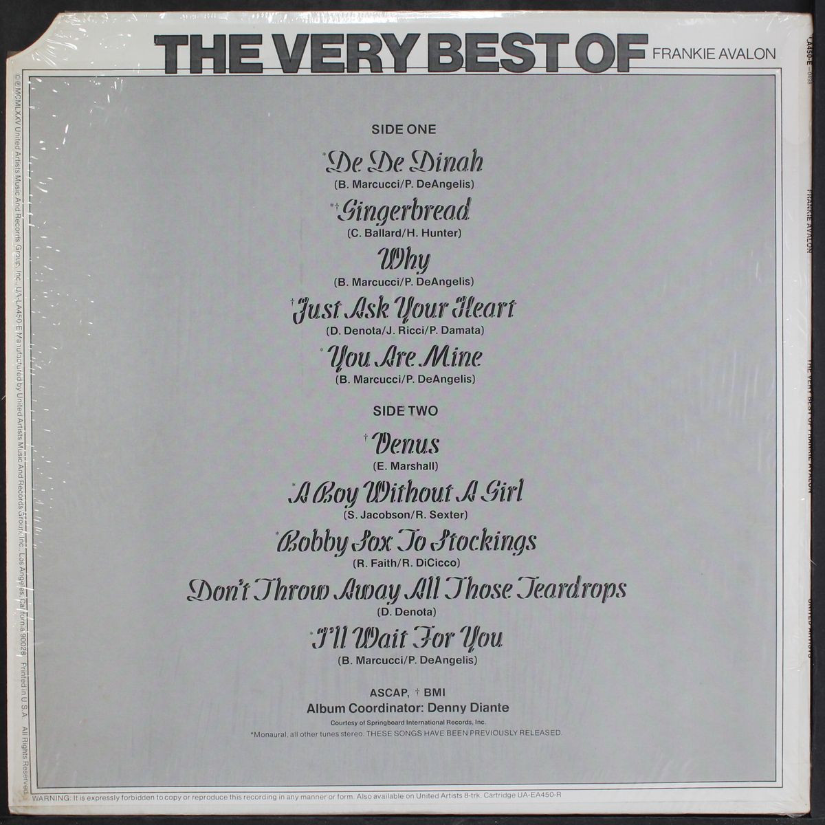 the very best of by FRANKIE AVALON