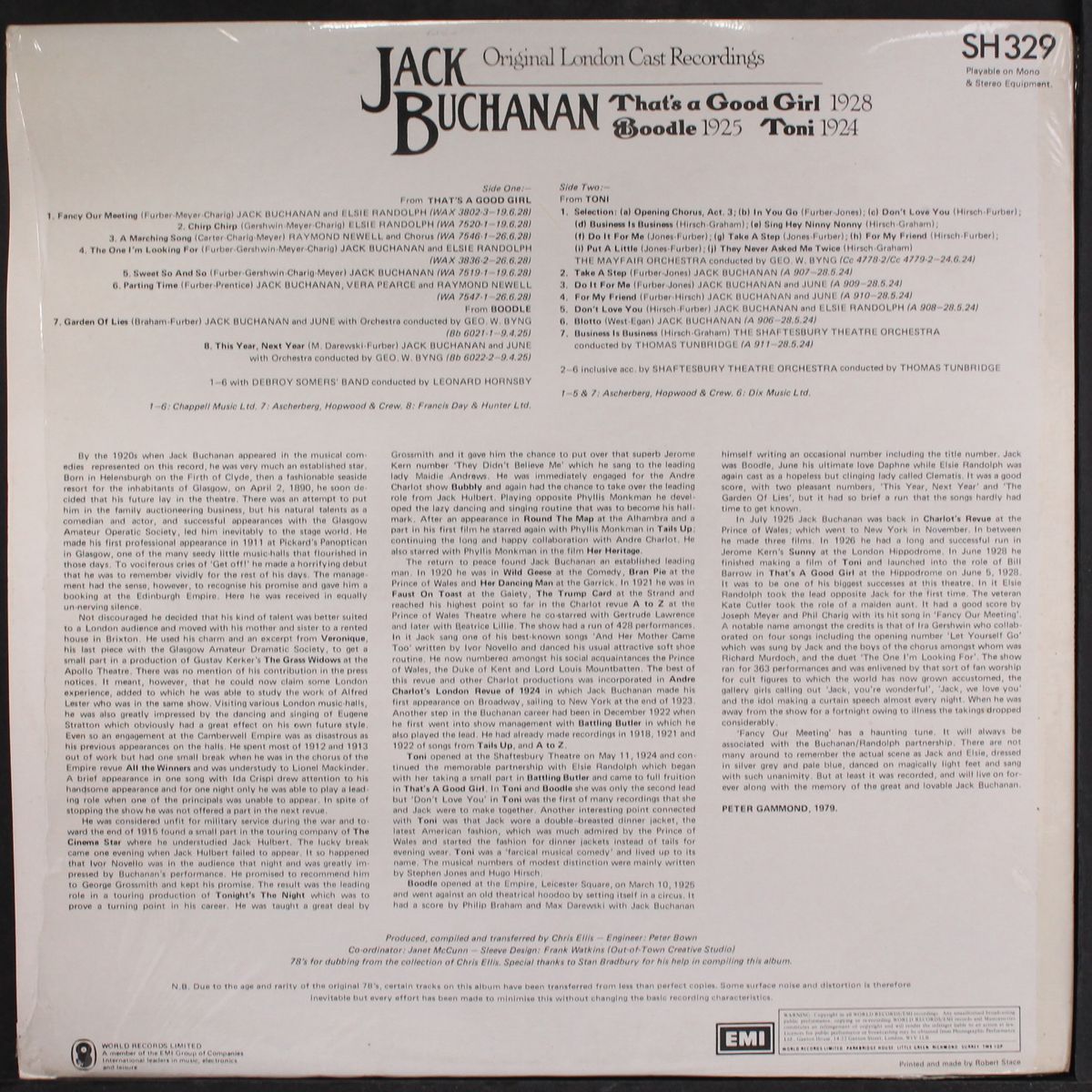 original london cast recordings by JACK BUCHANAN