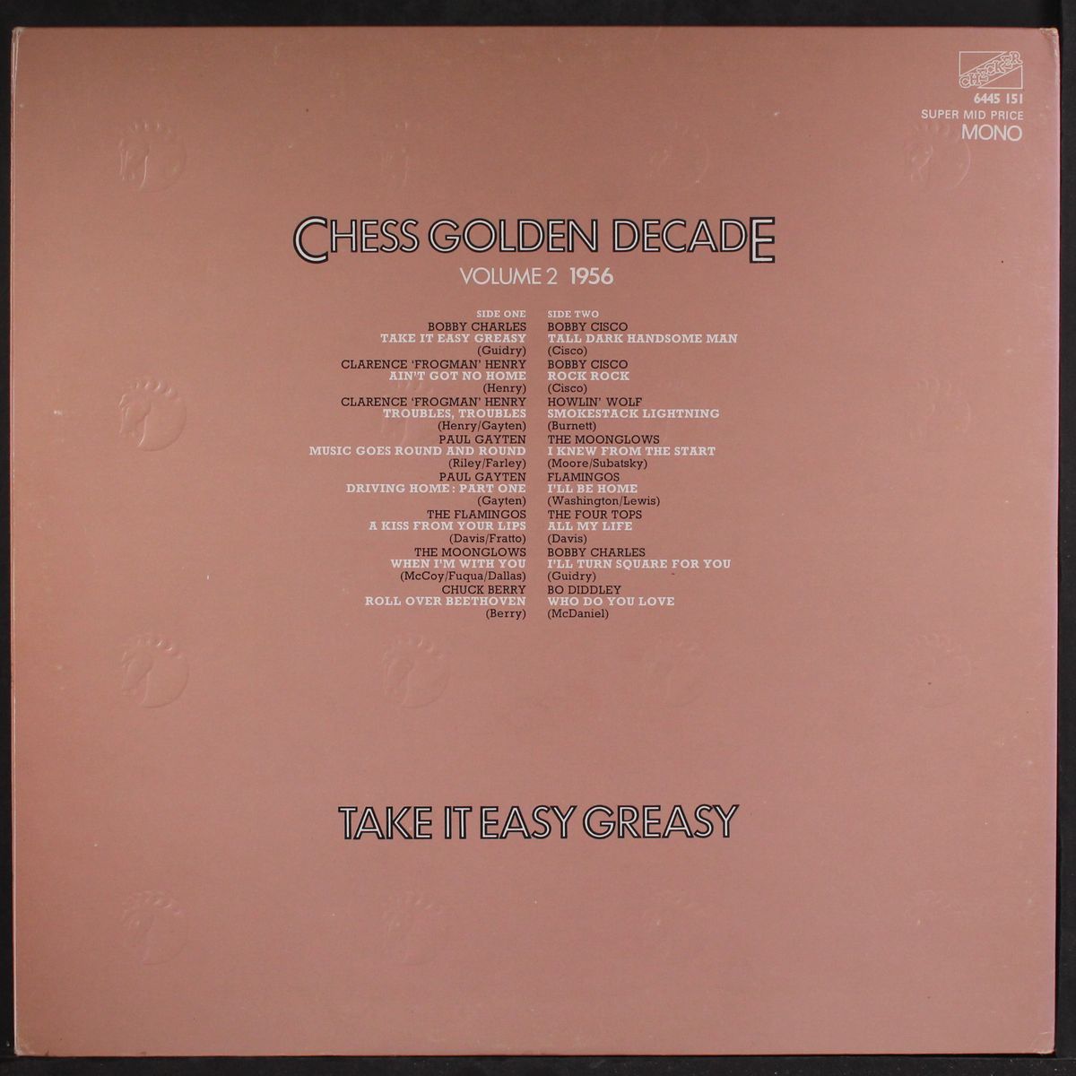 chess golden decade vol .2 1956 take it easy greasy by VARIOUS