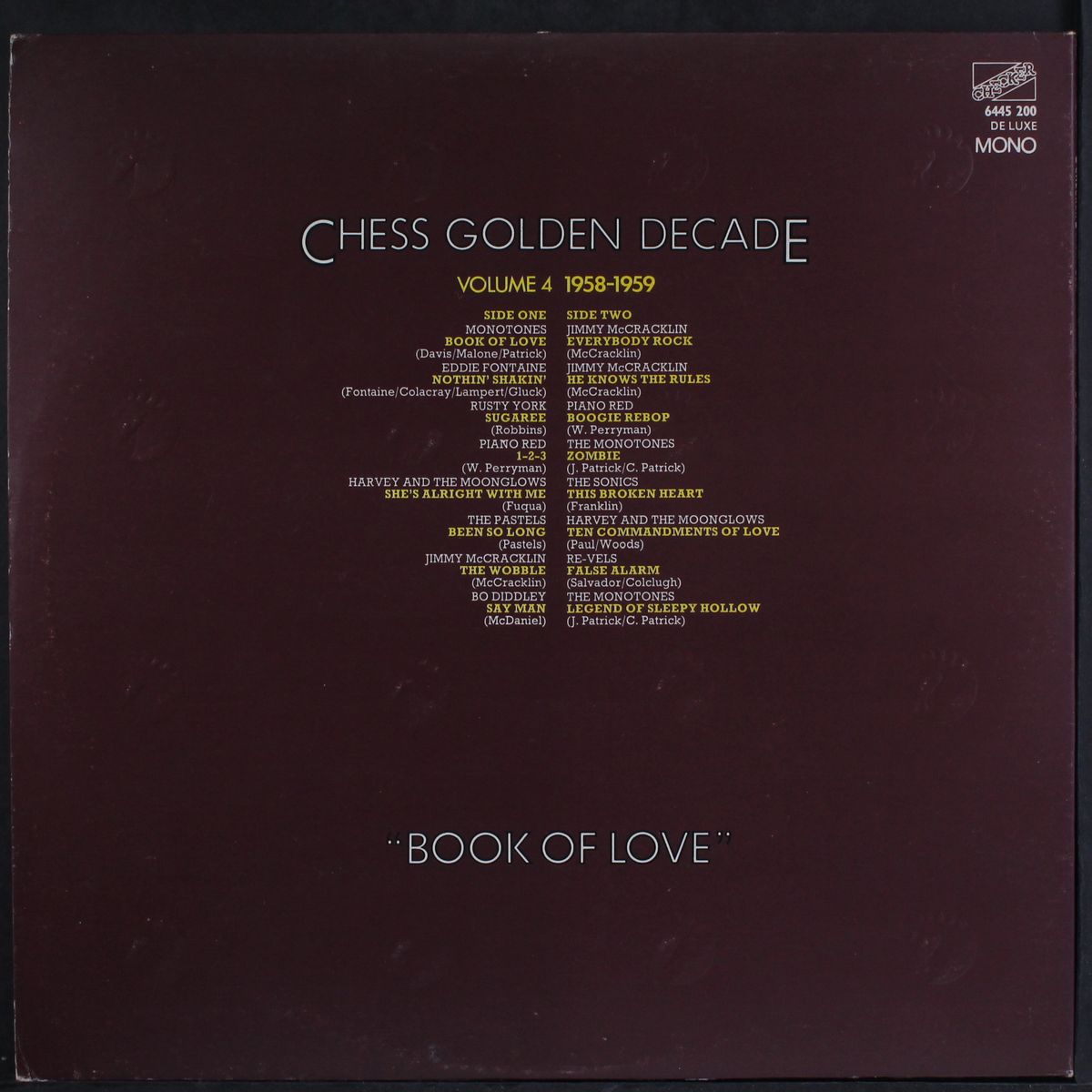 chess golden decade vol. 4, book of love by VARIOUS
