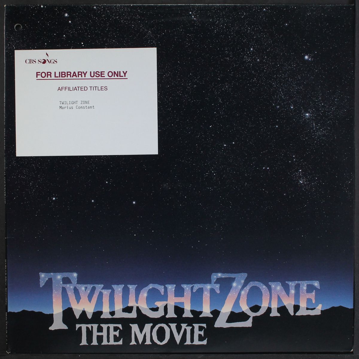 twilight zone - the movie by SOUNDTRACK