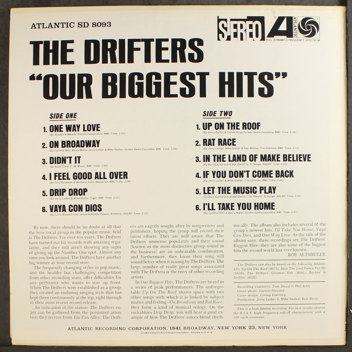 our biggest hits by DRIFTERS