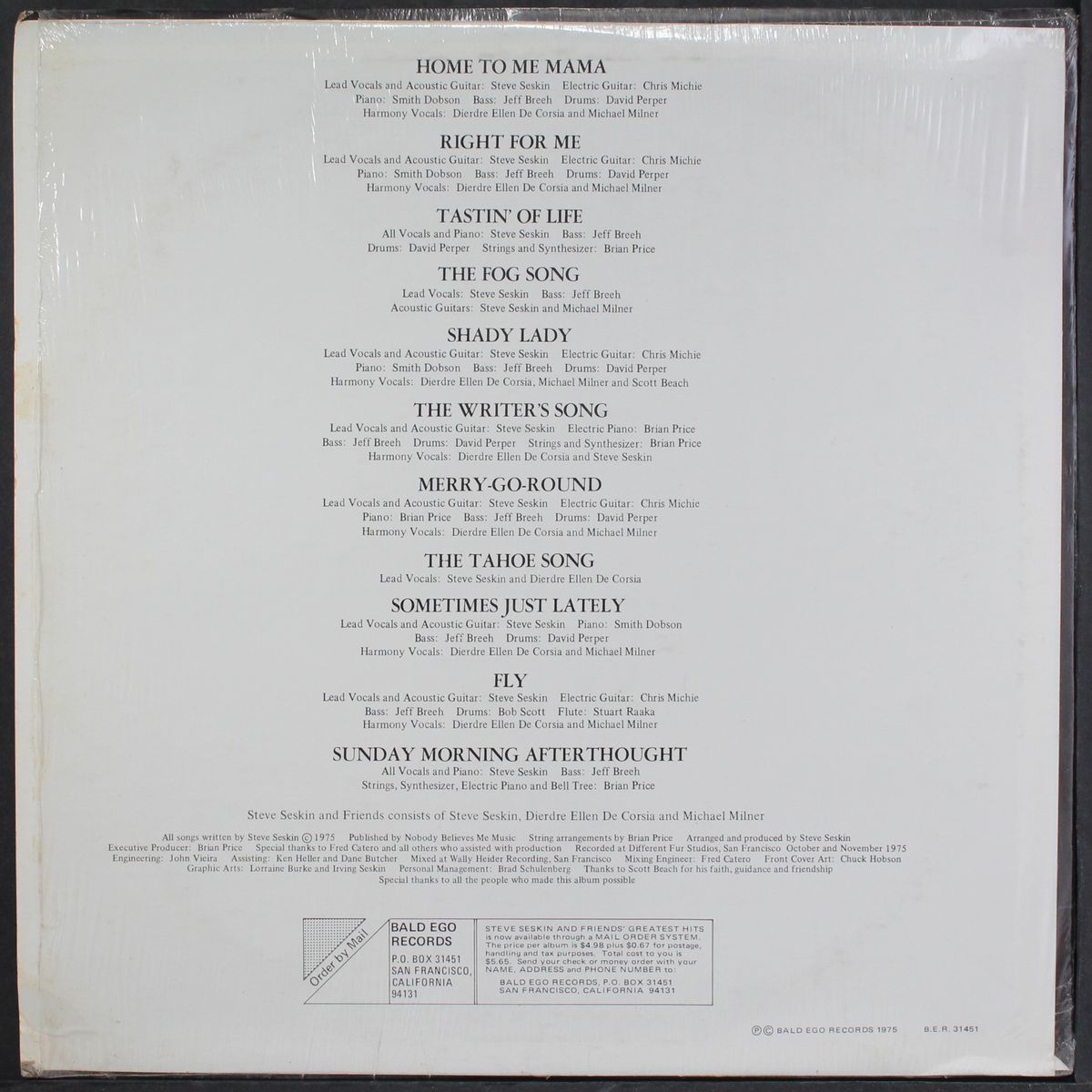 greatest hits by STEVE SESKIN & FRIENDS