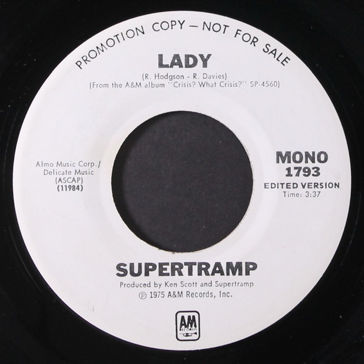 lady / mono by SUPERTRAMP